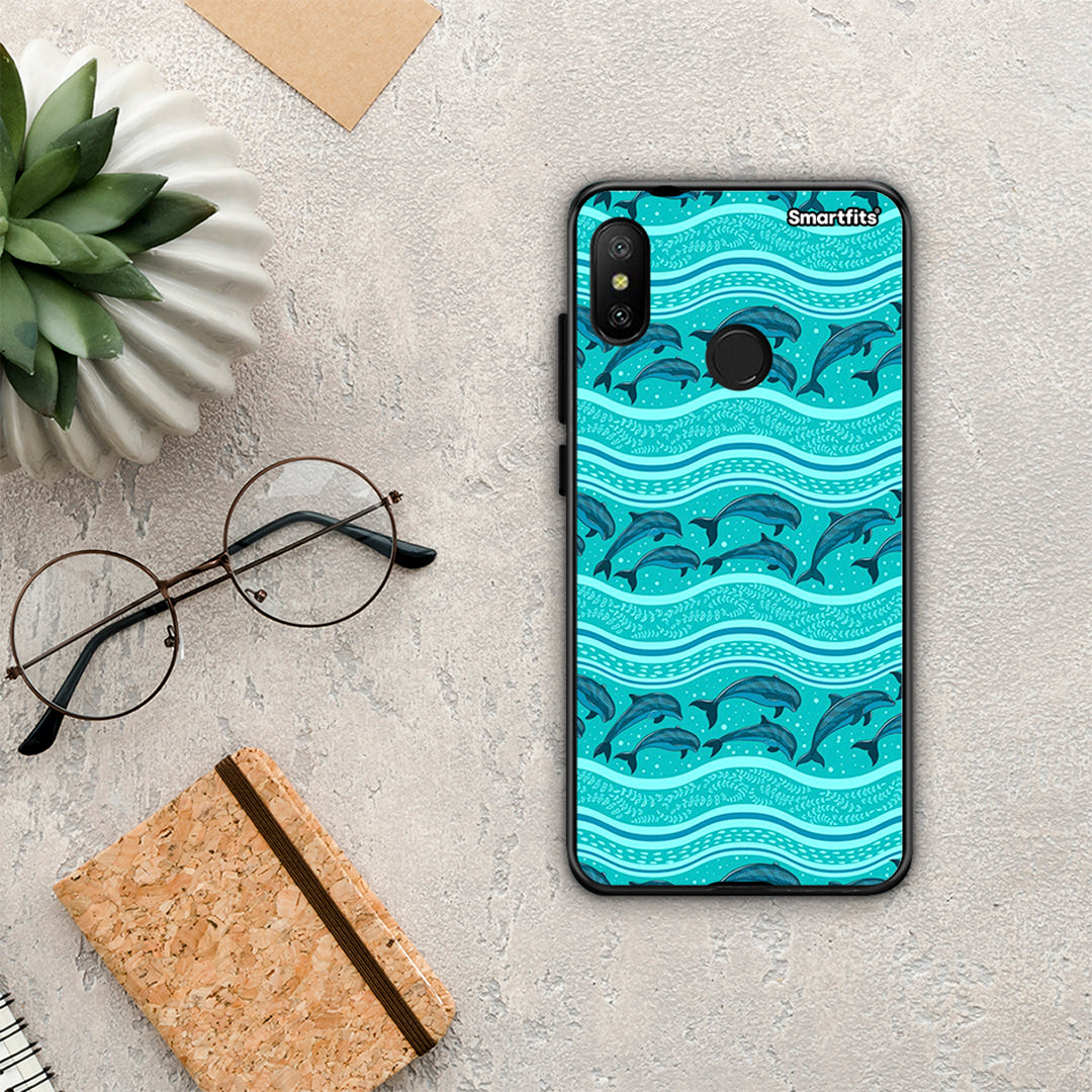 Swimming Dolphins - Xiaomi Mi A2 Lite θήκη