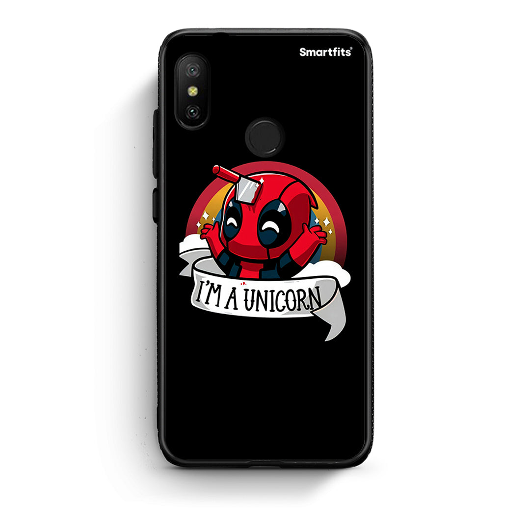 Xiaomi Mi A2 Lite Unicorn Deadpool θήκη από τη Smartfits με σχέδιο στο πίσω μέρος και μαύρο περίβλημα | Smartphone case with colorful back and black bezels by Smartfits