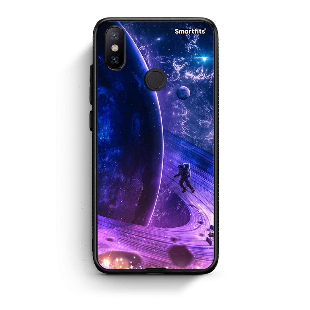 Xiaomi Mi A2 Lost Astronaut θήκη από τη Smartfits με σχέδιο στο πίσω μέρος και μαύρο περίβλημα | Smartphone case with colorful back and black bezels by Smartfits