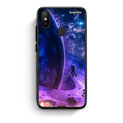 Xiaomi Mi A2 Lost Astronaut θήκη από τη Smartfits με σχέδιο στο πίσω μέρος και μαύρο περίβλημα | Smartphone case with colorful back and black bezels by Smartfits