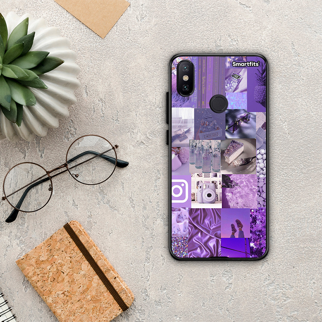 Purple Aesthetic Collage - Xiaomi Mi A2 θήκη