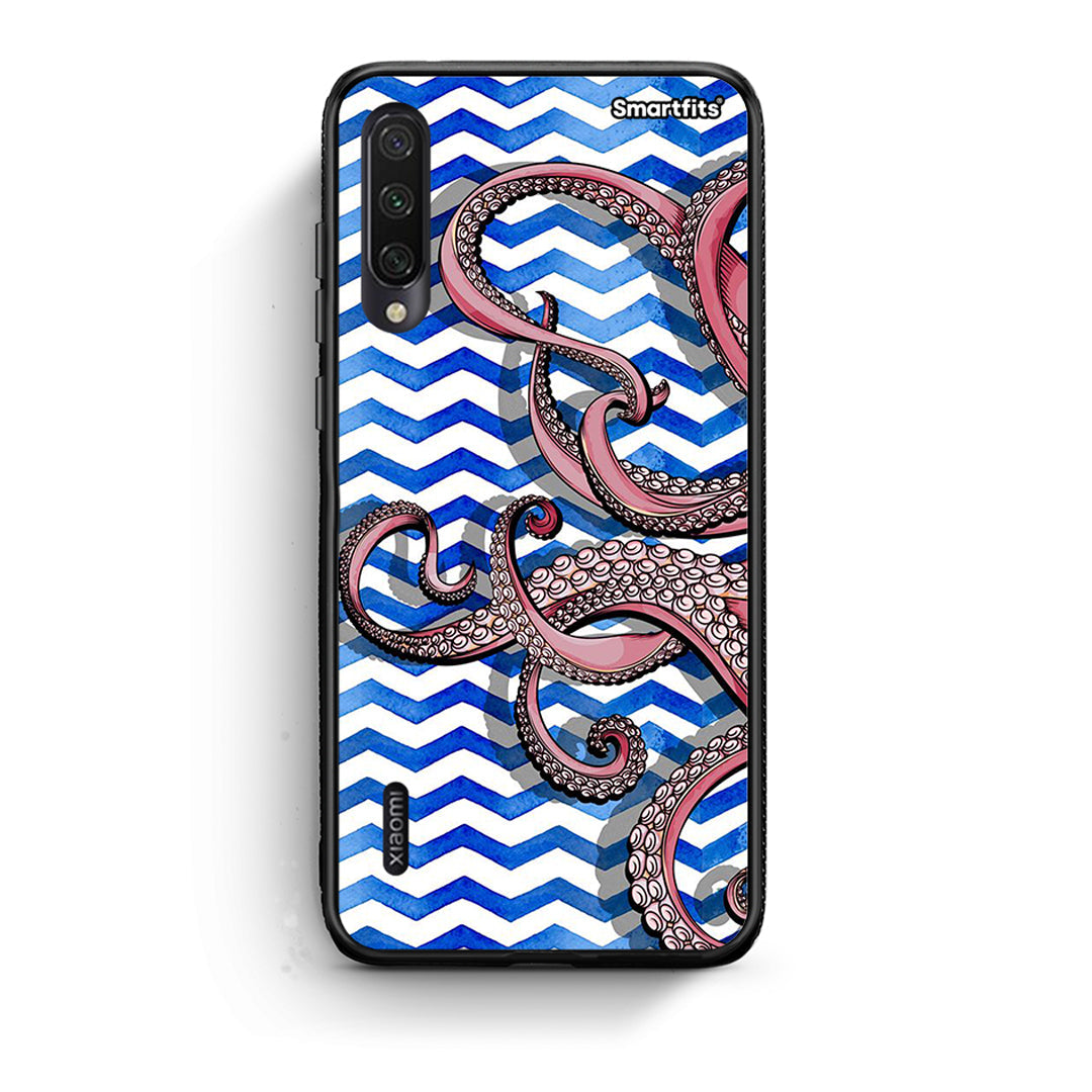 Xiaomi Mi A3 Chevron Devilfish θήκη από τη Smartfits με σχέδιο στο πίσω μέρος και μαύρο περίβλημα | Smartphone case with colorful back and black bezels by Smartfits