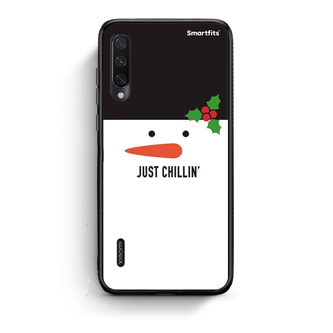 Xiaomi Mi A3 Christmas Chillin θήκη από τη Smartfits με σχέδιο στο πίσω μέρος και μαύρο περίβλημα | Smartphone case with colorful back and black bezels by Smartfits
