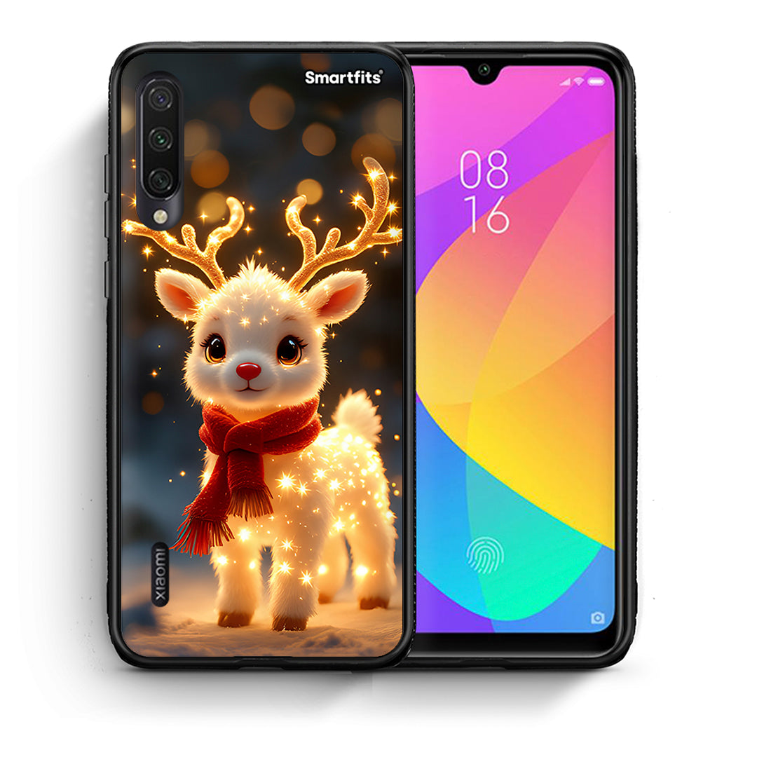 Θήκη Xiaomi Mi A3 Christmas Cutie από τη Smartfits με σχέδιο στο πίσω μέρος και μαύρο περίβλημα | Xiaomi Mi A3 Christmas Cutie case with colorful back and black bezels