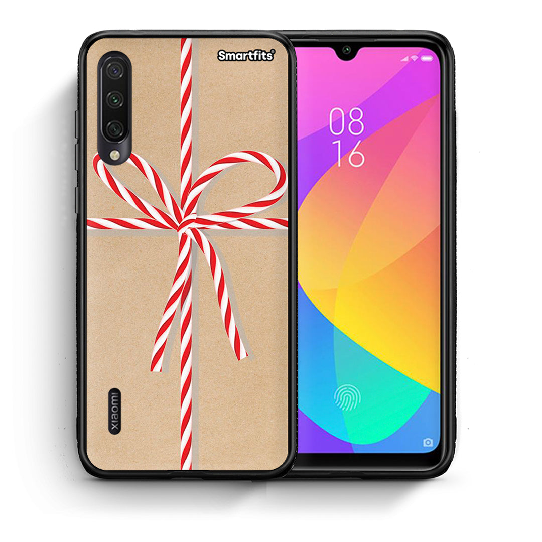 Θήκη Xiaomi Mi A3 Christmas Gift από τη Smartfits με σχέδιο στο πίσω μέρος και μαύρο περίβλημα | Xiaomi Mi A3 Christmas Gift case with colorful back and black bezels