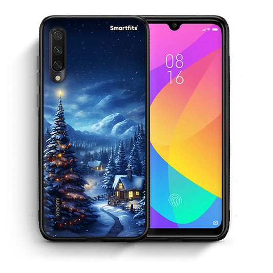 Θήκη Xiaomi Mi A3 Christmas Scenery από τη Smartfits με σχέδιο στο πίσω μέρος και μαύρο περίβλημα | Xiaomi Mi A3 Christmas Scenery case with colorful back and black bezels