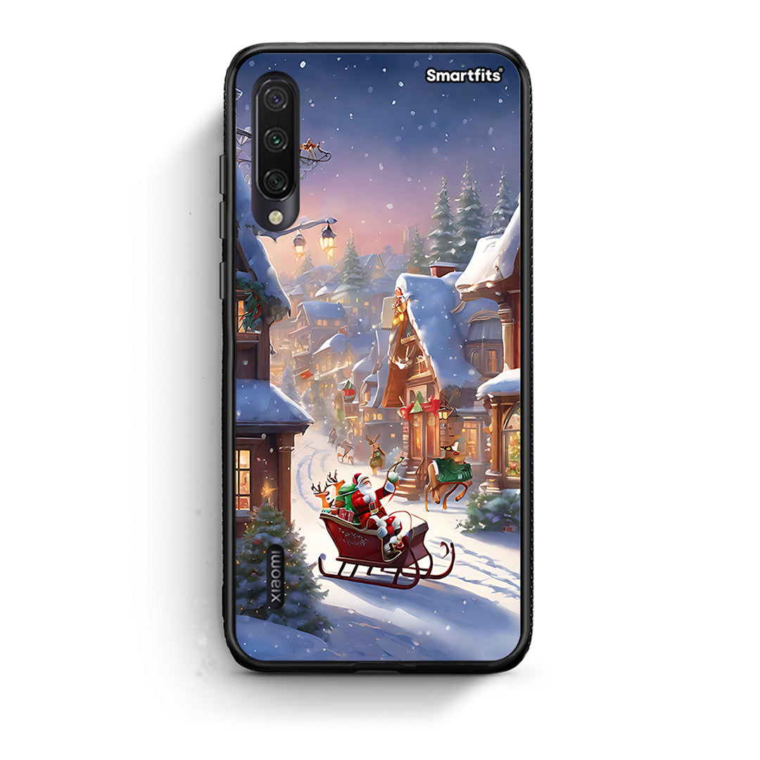 Xiaomi Mi A3 Christmas Snow θήκη από τη Smartfits με σχέδιο στο πίσω μέρος και μαύρο περίβλημα | Smartphone case with colorful back and black bezels by Smartfits