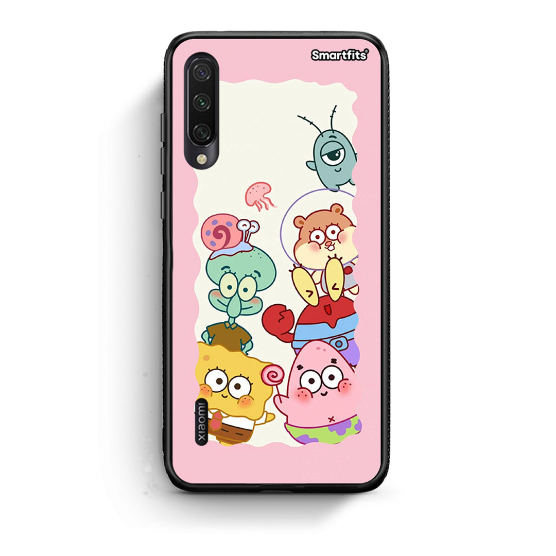 Xiaomi Mi A3 Cute Companion θήκη από τη Smartfits με σχέδιο στο πίσω μέρος και μαύρο περίβλημα | Smartphone case with colorful back and black bezels by Smartfits