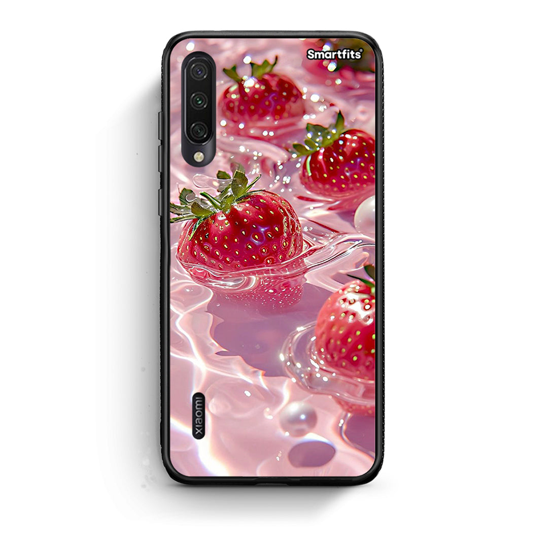 Xiaomi Mi A3 Juicy Strawberries θήκη από τη Smartfits με σχέδιο στο πίσω μέρος και μαύρο περίβλημα | Smartphone case with colorful back and black bezels by Smartfits