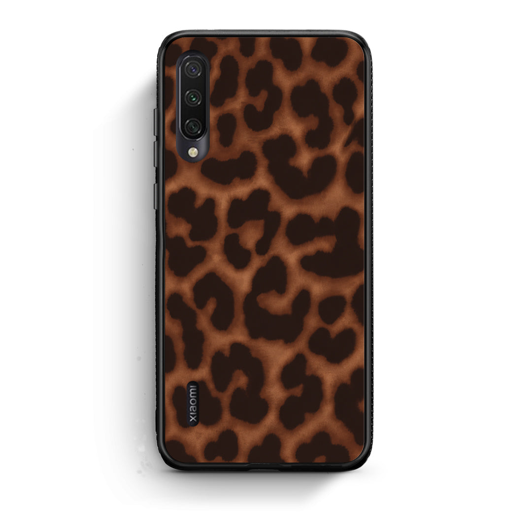 Θήκη Xiaomi Mi A3 Leopard Print Dark Brown από τη Smartfits με σχέδιο στο πίσω μέρος και μαύρο περίβλημα | Xiaomi Mi A3 Leopard Print Dark Brown case with colorful back and black bezels