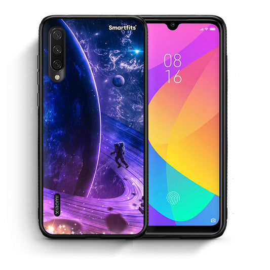 Θήκη Xiaomi Mi A3 Lost Astronaut από τη Smartfits με σχέδιο στο πίσω μέρος και μαύρο περίβλημα | Xiaomi Mi A3 Lost Astronaut case with colorful back and black bezels