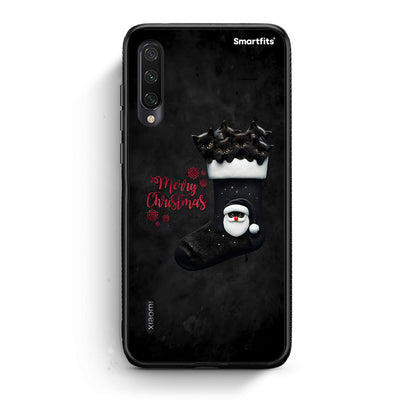 Xiaomi Mi A3 Merry Cat Christmas θήκη από τη Smartfits με σχέδιο στο πίσω μέρος και μαύρο περίβλημα | Smartphone case with colorful back and black bezels by Smartfits