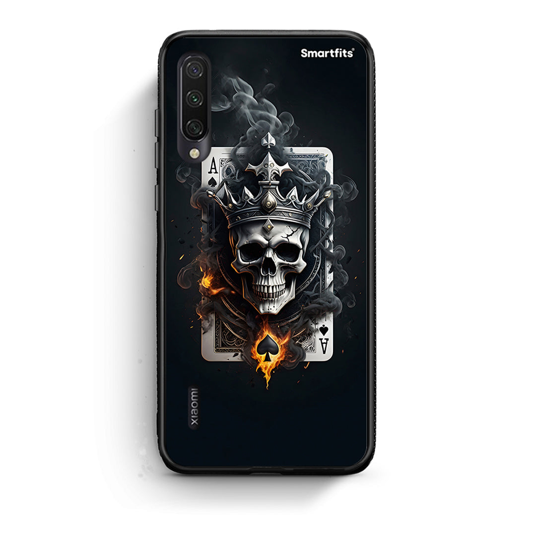 Xiaomi Mi A3 Skull King Ace θήκη από τη Smartfits με σχέδιο στο πίσω μέρος και μαύρο περίβλημα | Smartphone case with colorful back and black bezels by Smartfits