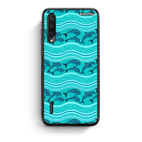 Thumbnail for Xiaomi Mi A3 Swimming Dolphins θήκη από τη Smartfits με σχέδιο στο πίσω μέρος και μαύρο περίβλημα | Smartphone case with colorful back and black bezels by Smartfits