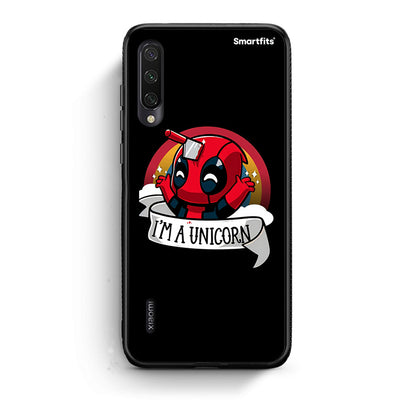 Xiaomi Mi A3 Unicorn Deadpool θήκη από τη Smartfits με σχέδιο στο πίσω μέρος και μαύρο περίβλημα | Smartphone case with colorful back and black bezels by Smartfits
