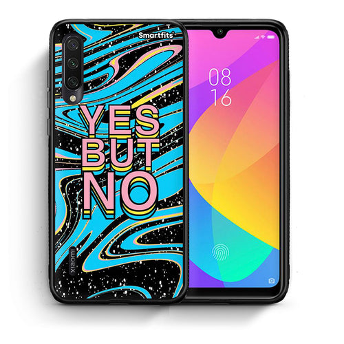 Θήκη Xiaomi Mi A3 Yes But No από τη Smartfits με σχέδιο στο πίσω μέρος και μαύρο περίβλημα | Xiaomi Mi A3 Yes But No case with colorful back and black bezels