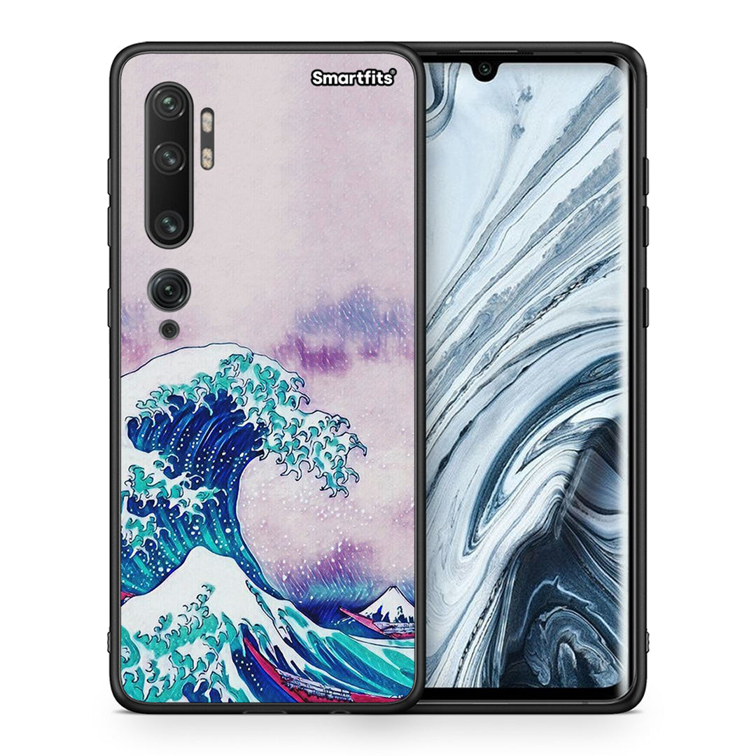 Θήκη Xiaomi Mi Note 10 Pro Blue Waves από τη Smartfits με σχέδιο στο πίσω μέρος και μαύρο περίβλημα | Xiaomi Mi Note 10 Pro Blue Waves case with colorful back and black bezels
