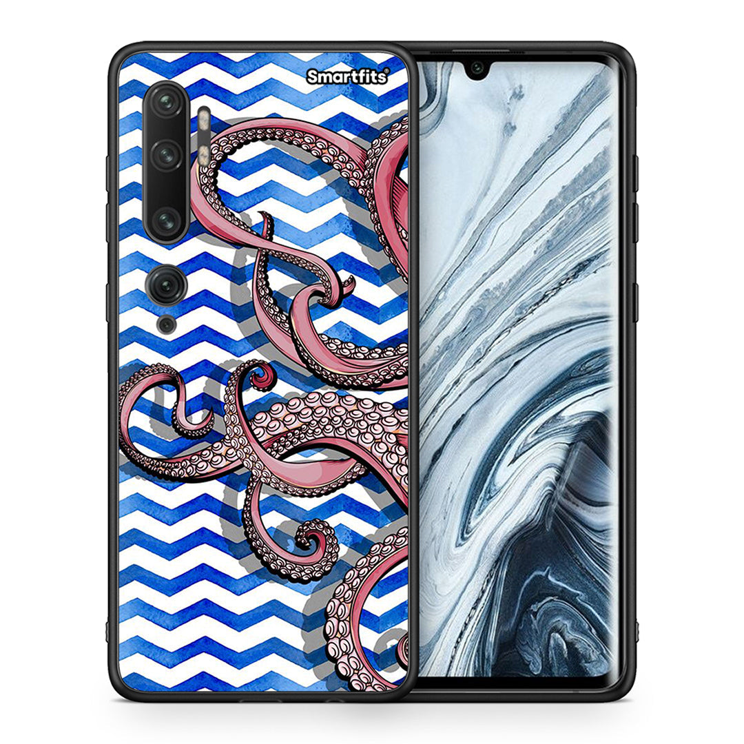 Θήκη Xiaomi Mi Note 10 Pro Chevron Devilfish από τη Smartfits με σχέδιο στο πίσω μέρος και μαύρο περίβλημα | Xiaomi Mi Note 10 Pro Chevron Devilfish case with colorful back and black bezels