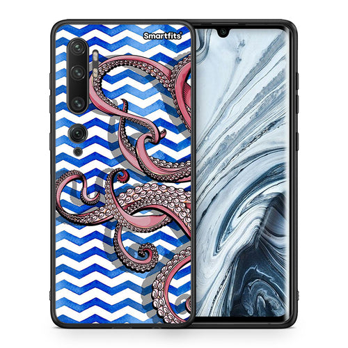 Θήκη Xiaomi Mi Note 10 Pro Chevron Devilfish από τη Smartfits με σχέδιο στο πίσω μέρος και μαύρο περίβλημα | Xiaomi Mi Note 10 Pro Chevron Devilfish case with colorful back and black bezels
