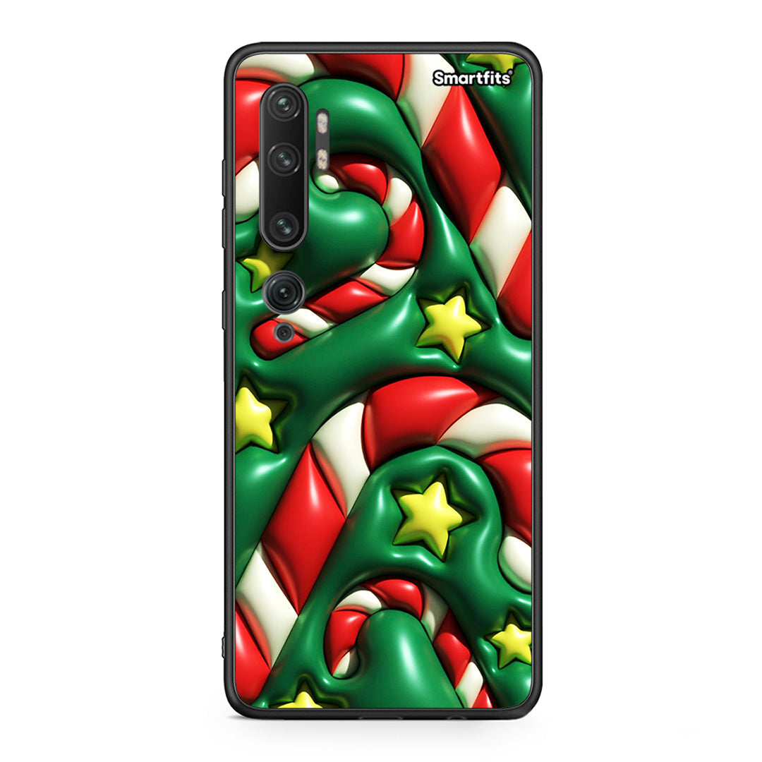 Xiaomi Mi Note 10 Pro Christmas Bubbles θήκη από τη Smartfits με σχέδιο στο πίσω μέρος και μαύρο περίβλημα | Smartphone case with colorful back and black bezels by Smartfits