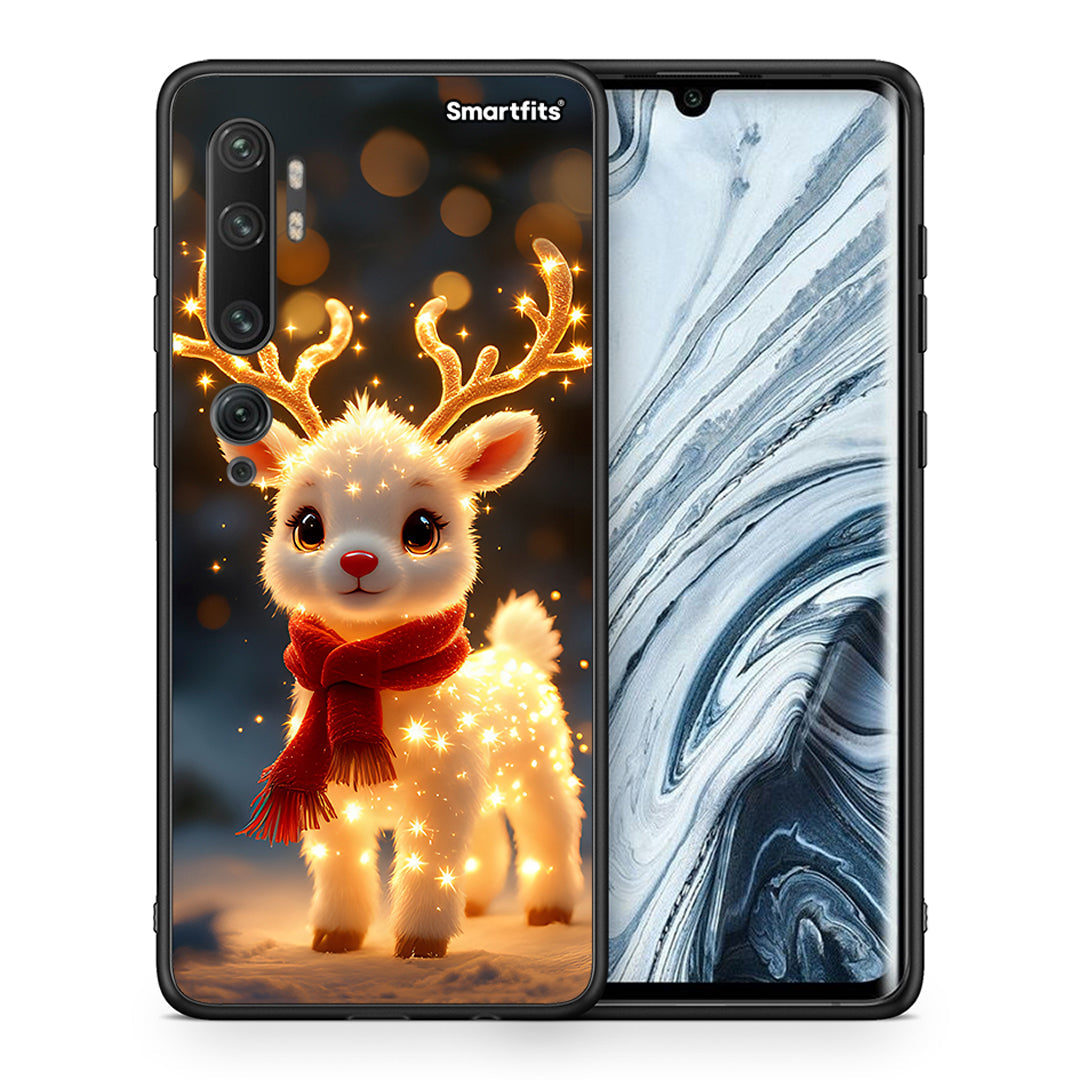 Θήκη Xiaomi Mi Note 10 Pro Christmas Cutie από τη Smartfits με σχέδιο στο πίσω μέρος και μαύρο περίβλημα | Xiaomi Mi Note 10 Pro Christmas Cutie case with colorful back and black bezels