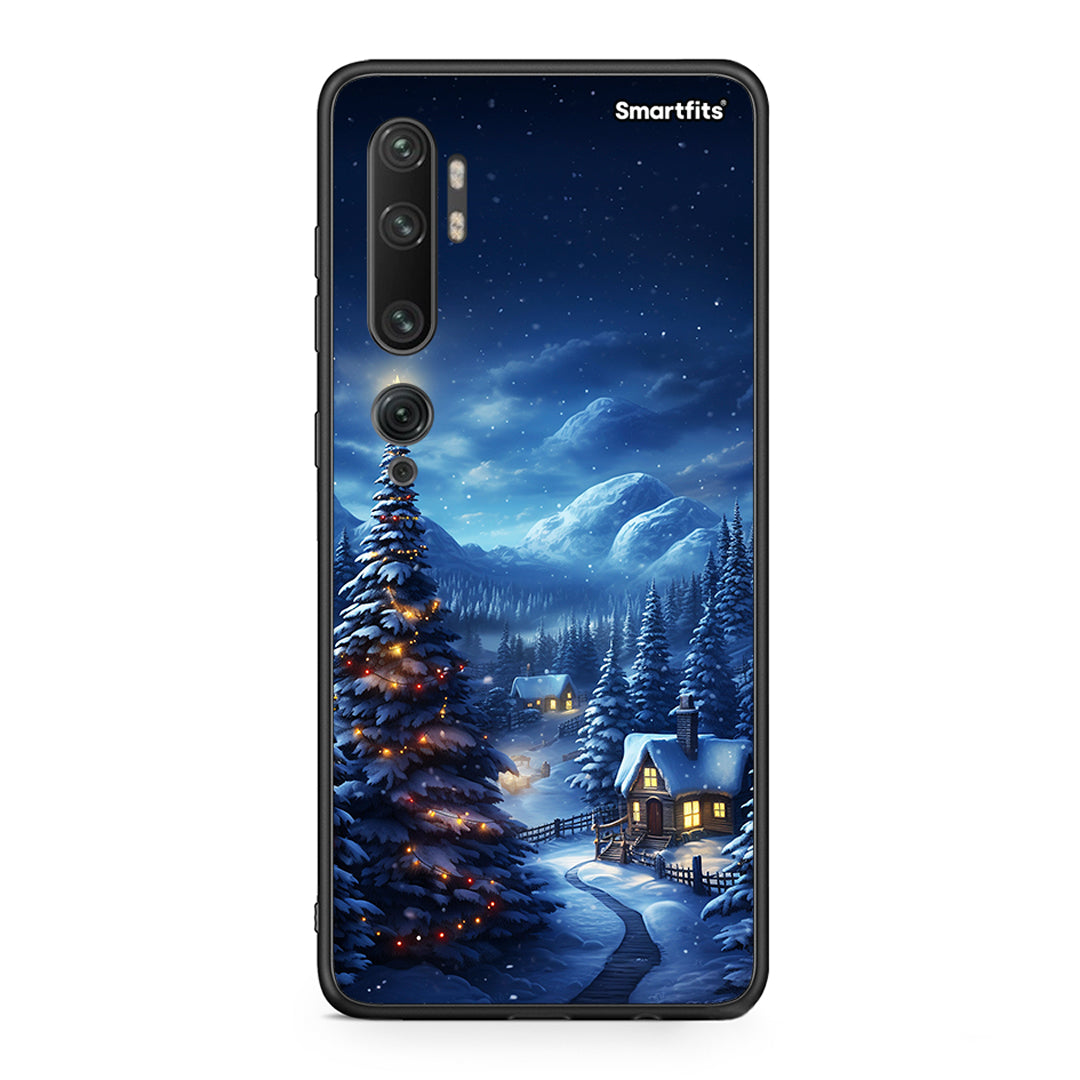 Xiaomi Mi Note 10 Pro Christmas Scenery θήκη από τη Smartfits με σχέδιο στο πίσω μέρος και μαύρο περίβλημα | Smartphone case with colorful back and black bezels by Smartfits