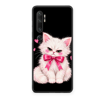 Θήκη Xiaomi Mi Note 10 / 10 Pro Grumpy Party Kitten on Black από τη Smartfits με σχέδιο στο πίσω μέρος και μαύρο περίβλημα | Xiaomi Mi Note 10 / 10 Pro Grumpy Party Kitten on Black case with colorful back and black bezels
