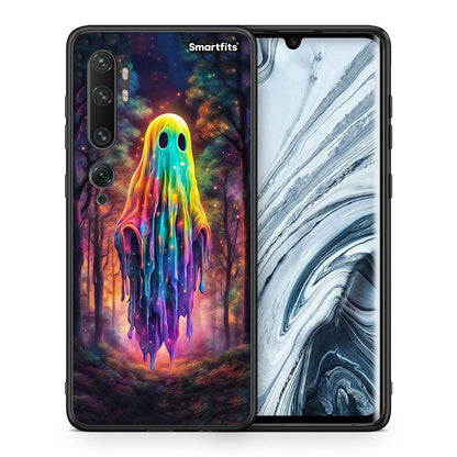Θήκη Xiaomi Mi Note 10 Pro Halloween Ghost από τη Smartfits με σχέδιο στο πίσω μέρος και μαύρο περίβλημα | Xiaomi Mi Note 10 Pro Halloween Ghost case with colorful back and black bezels