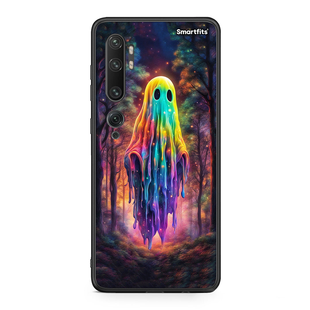 Xiaomi Mi Note 10 Pro Halloween Ghost θήκη από τη Smartfits με σχέδιο στο πίσω μέρος και μαύρο περίβλημα | Smartphone case with colorful back and black bezels by Smartfits