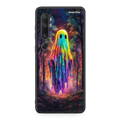 Xiaomi Mi Note 10 Pro Halloween Ghost θήκη από τη Smartfits με σχέδιο στο πίσω μέρος και μαύρο περίβλημα | Smartphone case with colorful back and black bezels by Smartfits