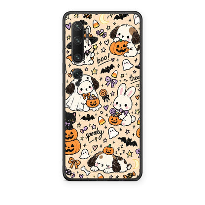 Θήκη Xiaomi Mi Note 10 / 10 Pro Halloween Puppies and Friends on Cream από τη Smartfits με σχέδιο στο πίσω μέρος και μαύρο περίβλημα | Xiaomi Mi Note 10 / 10 Pro Halloween Puppies and Friends on Cream case with colorful back and black bezels