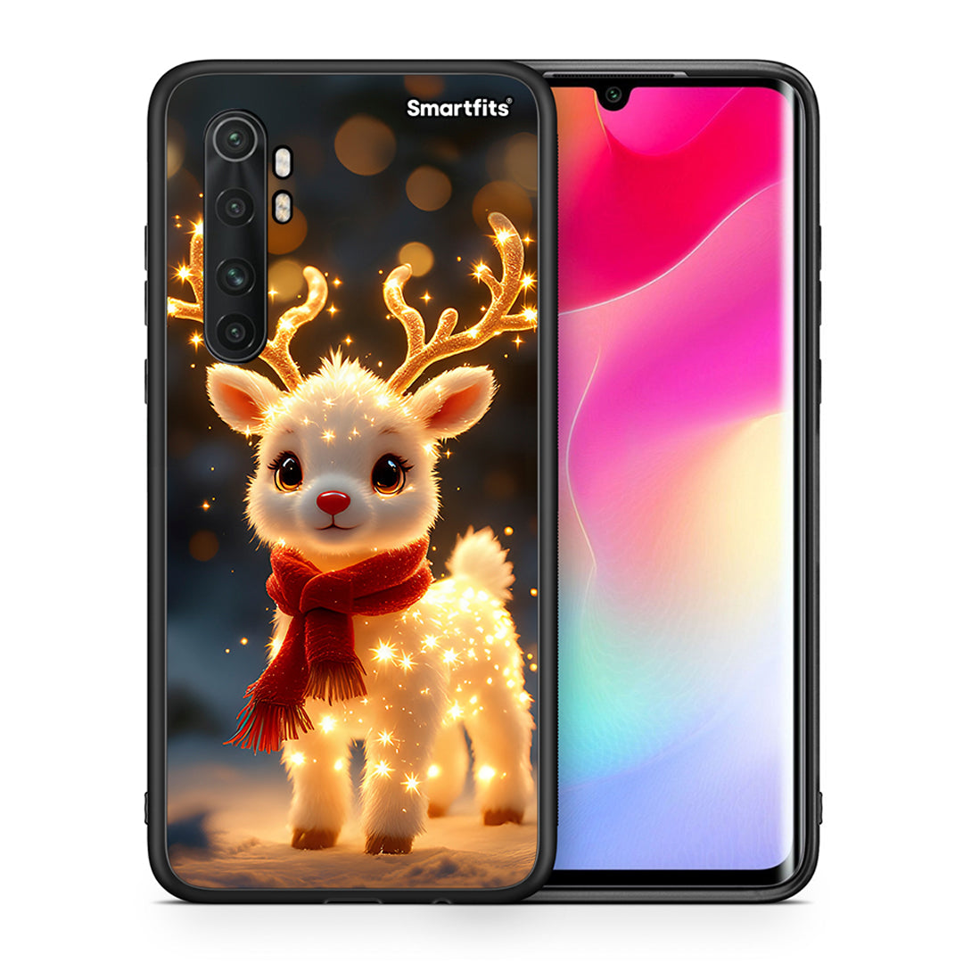Θήκη Xiaomi Mi Note 10 Lite Christmas Cutie από τη Smartfits με σχέδιο στο πίσω μέρος και μαύρο περίβλημα | Xiaomi Mi Note 10 Lite Christmas Cutie case with colorful back and black bezels