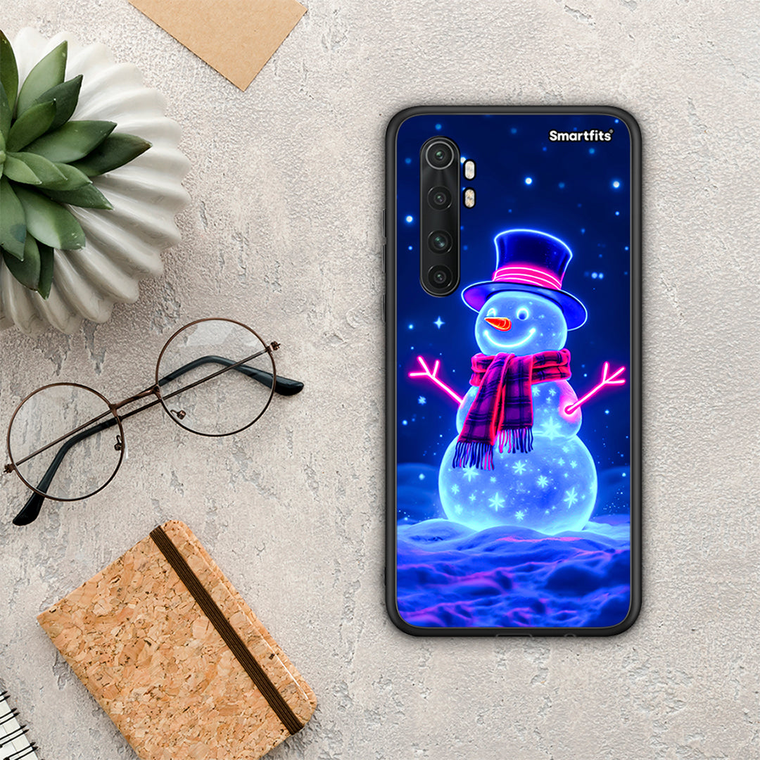 Christmas Neon Snowman - Xiaomi Mi Note 10 Lite θήκη