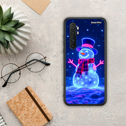 Christmas Neon Snowman - Xiaomi Mi Note 10 Lite θήκη