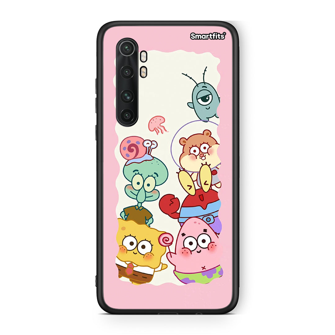 Xiaomi Mi Note 10 Lite Cute Companion θήκη από τη Smartfits με σχέδιο στο πίσω μέρος και μαύρο περίβλημα | Smartphone case with colorful back and black bezels by Smartfits
