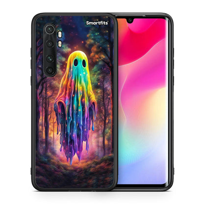 Θήκη Xiaomi Mi Note 10 Lite Halloween Ghost από τη Smartfits με σχέδιο στο πίσω μέρος και μαύρο περίβλημα | Xiaomi Mi Note 10 Lite Halloween Ghost case with colorful back and black bezels