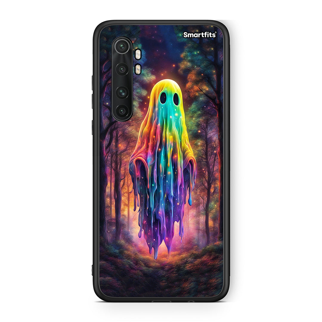 Xiaomi Mi Note 10 Lite Halloween Ghost θήκη από τη Smartfits με σχέδιο στο πίσω μέρος και μαύρο περίβλημα | Smartphone case with colorful back and black bezels by Smartfits