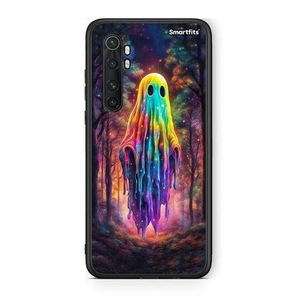 Xiaomi Mi Note 10 Lite Halloween Ghost θήκη από τη Smartfits με σχέδιο στο πίσω μέρος και μαύρο περίβλημα | Smartphone case with colorful back and black bezels by Smartfits