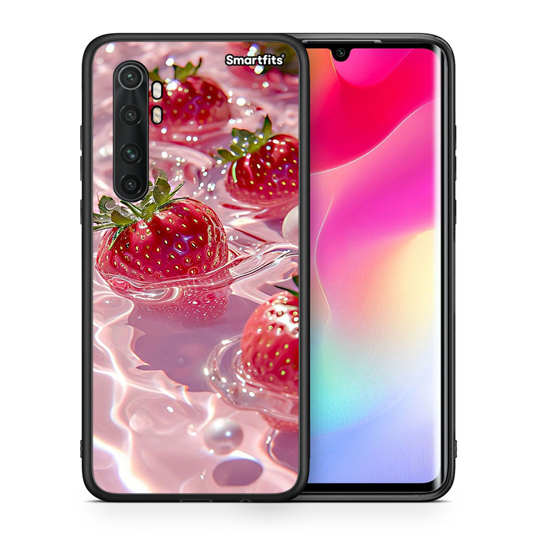 Θήκη Xiaomi Mi 10 Ultra Juicy Strawberries από τη Smartfits με σχέδιο στο πίσω μέρος και μαύρο περίβλημα | Xiaomi Mi 10 Ultra Juicy Strawberries case with colorful back and black bezels