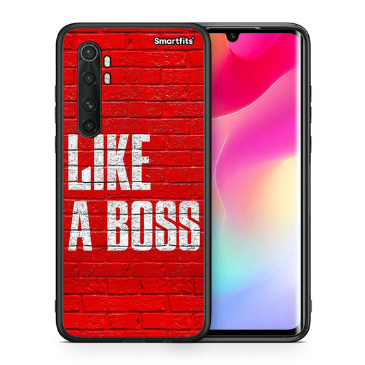 Θήκη Xiaomi Mi Note 10 Lite Like A Boss από τη Smartfits με σχέδιο στο πίσω μέρος και μαύρο περίβλημα | Xiaomi Mi Note 10 Lite Like A Boss case with colorful back and black bezels