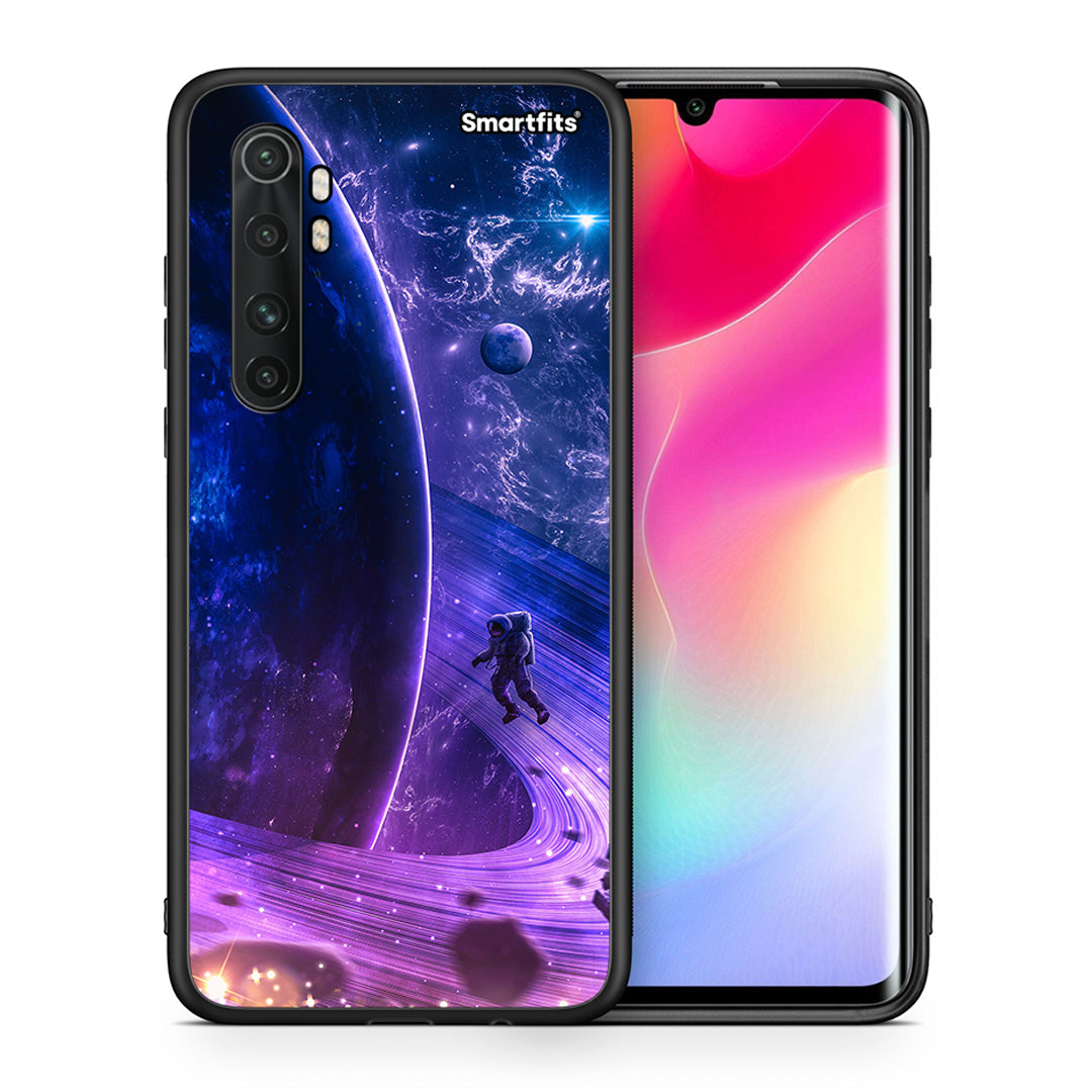 Θήκη Xiaomi Mi Note 10 Lite Lost Astronaut από τη Smartfits με σχέδιο στο πίσω μέρος και μαύρο περίβλημα | Xiaomi Mi Note 10 Lite Lost Astronaut case with colorful back and black bezels