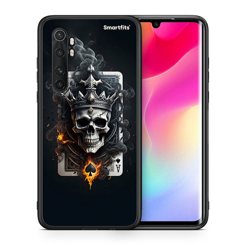 Θήκη Xiaomi Mi Note 10 Lite Skull King Ace από τη Smartfits με σχέδιο στο πίσω μέρος και μαύρο περίβλημα | Xiaomi Mi Note 10 Lite Skull King Ace case with colorful back and black bezels
