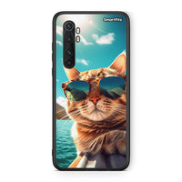 Thumbnail for Xiaomi Mi Note 10 Lite Summer Cat θήκη από τη Smartfits με σχέδιο στο πίσω μέρος και μαύρο περίβλημα | Smartphone case with colorful back and black bezels by Smartfits