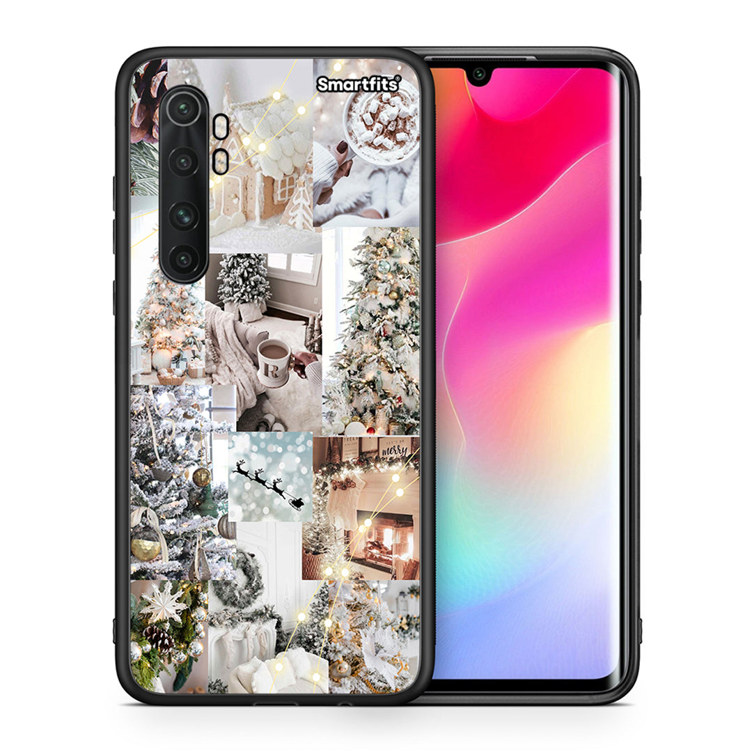 Θήκη Xiaomi Mi 10 Ultra White Christmas από τη Smartfits με σχέδιο στο πίσω μέρος και μαύρο περίβλημα | Xiaomi Mi 10 Ultra White Christmas case with colorful back and black bezels