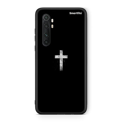Xiaomi Mi Note 10 Lite White Cross θήκη από τη Smartfits με σχέδιο στο πίσω μέρος και μαύρο περίβλημα | Smartphone case with colorful back and black bezels by Smartfits