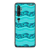 Thumbnail for Xiaomi Mi Note 10 Pro Swimming Dolphins θήκη από τη Smartfits με σχέδιο στο πίσω μέρος και μαύρο περίβλημα | Smartphone case with colorful back and black bezels by Smartfits