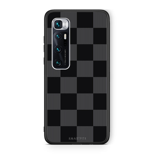 Θήκη Xiaomi Mi 10 Ultra Black and Charcoal Striped Checks από τη Smartfits με σχέδιο στο πίσω μέρος και μαύρο περίβλημα | Xiaomi Mi 10 Ultra Black and Charcoal Striped Checks case with colorful back and black bezels