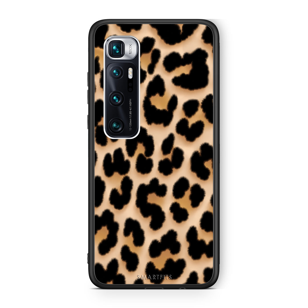 Θήκη Xiaomi Mi 10 Ultra Leopard Print Tan Large από τη Smartfits με σχέδιο στο πίσω μέρος και μαύρο περίβλημα | Xiaomi Mi 10 Ultra Leopard Print Tan Large case with colorful back and black bezels