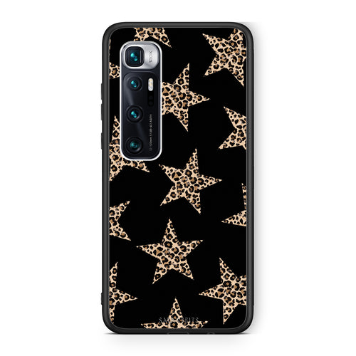 Θήκη Xiaomi Mi 10 Ultra Leopard Stars on Black από τη Smartfits με σχέδιο στο πίσω μέρος και μαύρο περίβλημα | Xiaomi Mi 10 Ultra Leopard Stars on Black case with colorful back and black bezels