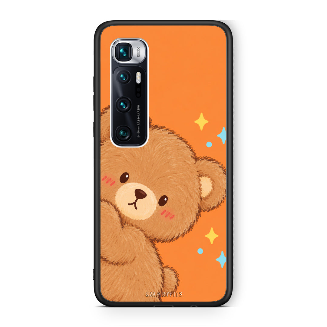 Θήκη Xiaomi Mi 10 Ultra Peekaboo Teddy on Orange από τη Smartfits με σχέδιο στο πίσω μέρος και μαύρο περίβλημα | Xiaomi Mi 10 Ultra Peekaboo Teddy on Orange case with colorful back and black bezels